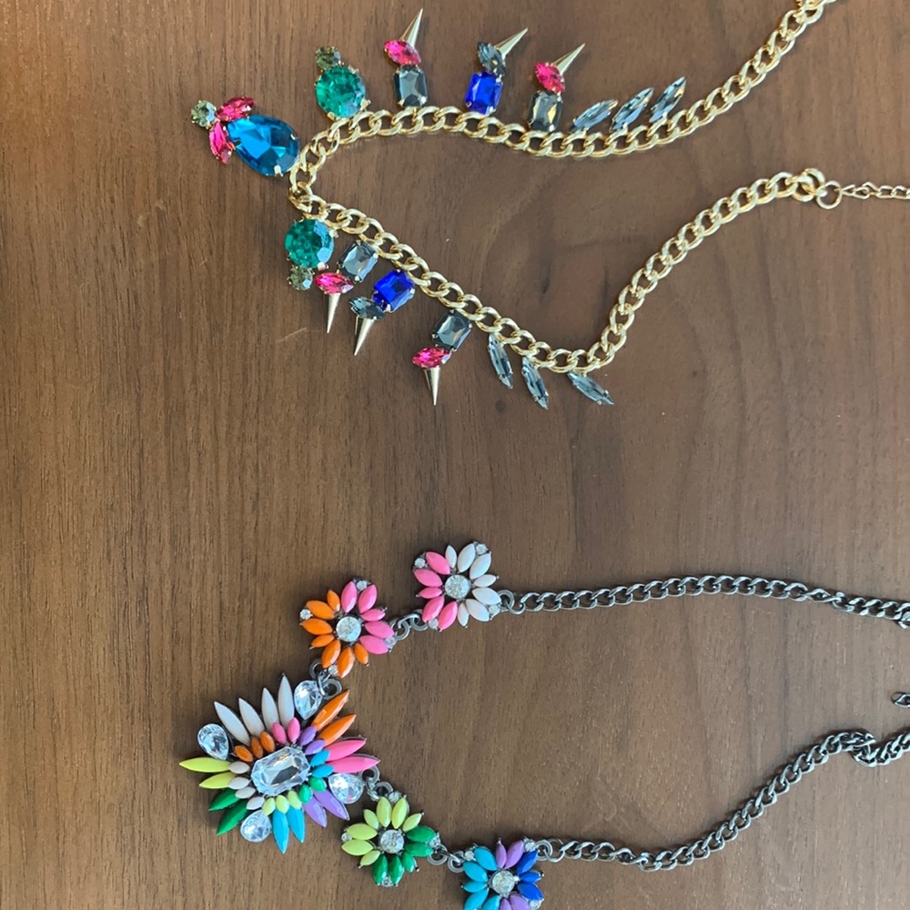 Two multi color necklaces for sale
